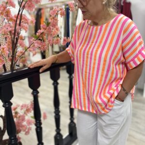 Camisetas de mujer en Las Lolas: Camiseta líneas flúor